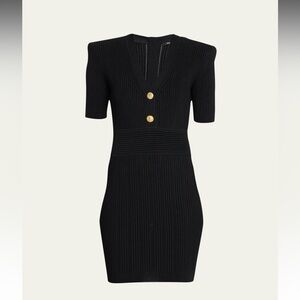 Balmain little black knit dress